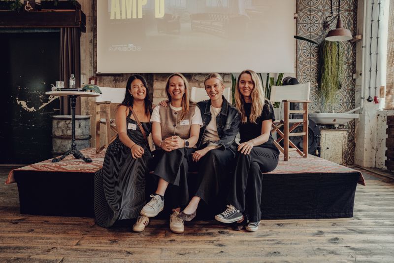 Valerie Wiström in conversation with a group of startup operators in Berlin